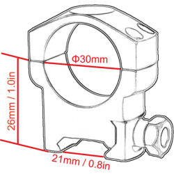 COLLIER 30MM WEAVER MEDIUM