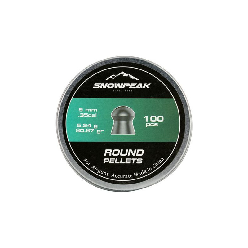 Boite PLOMBS RONDS 9MM X100