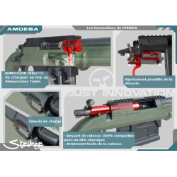 REPLIQUE LONGUE 6MM STRIKER AS01 RESSORT NOIR - AIRSOFT