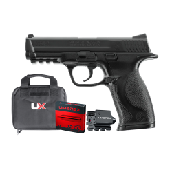 Umarex - PACK SMITH&WESSON M&P40 BLACK CO2 CAL BB/4.5 + LASER, FOURREAU ET CO2