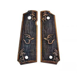 PLAQUETTES BOIS PT1911 FLOWER LOGO TAURUS