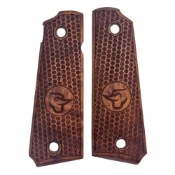 PLAQUETTES BOIS PT1911 NID D'ABEILLE LOGO TAURUS