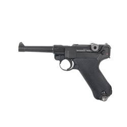 PISTOLET 6MM GAZ P08 4" NOIR - AIRSOFT