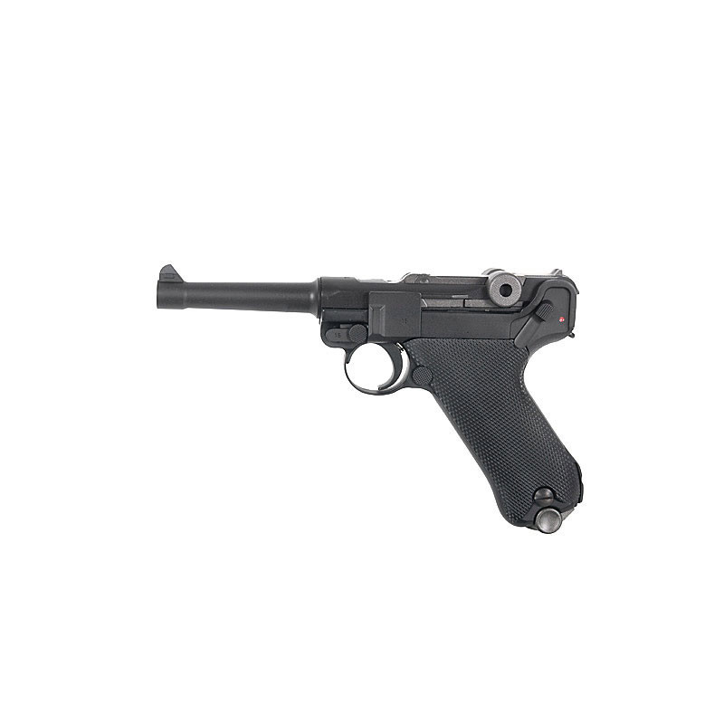 PISTOLET 6MM GAZ P08 4" NOIR - AIRSOFT