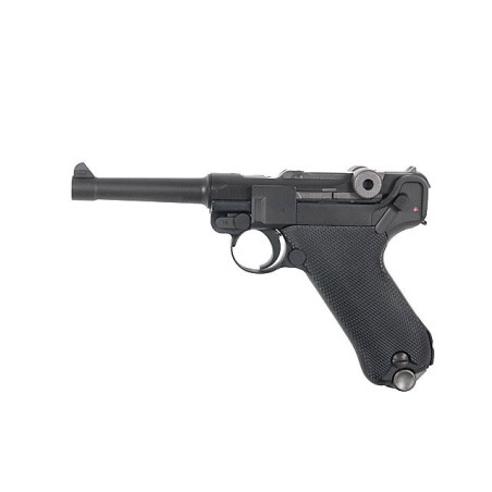 PISTOLET 6MM GAZ P08 4" NOIR - AIRSOFT