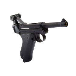 PISTOLET 6MM GAZ P08 4" NOIR - AIRSOFT