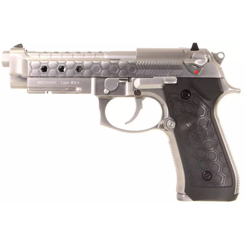 PISTOLET 6MM GAZ M9A1 HEX CUT GEN 2SILVER - AIRSOFT