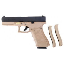 PISTOLET 6MM GAZ W17F GEN5 NOIR ET TAN - AIRSOFT
