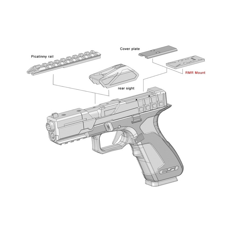 PISTOLET 6MM XG8 MB GAZ - AIRSOFT