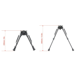 BIPIED 9-13.5 CARBON GRENADIERE RAIL WEAVER PIEDS RETRACTABLES