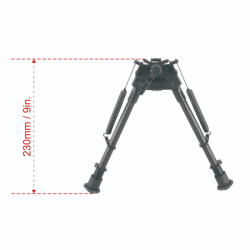 BIPIED 9-13.5 CARBON GRENADIERE RAIL WEAVER PIEDS RETRACTABLES