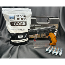 COLOMBISPORTS - PISTOLET 6MM CZ SHADOW 2 CO2 ORANGE