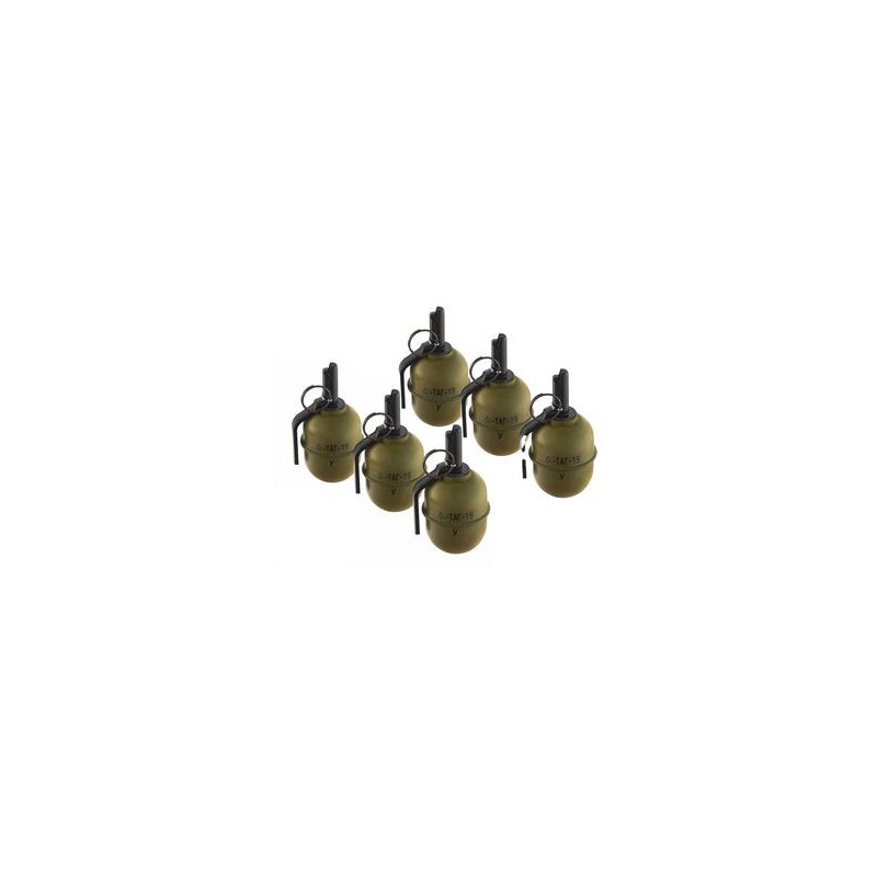 PACK 6 GRENADES TAG 19 Y SANS ECLATS - AIRSOFT