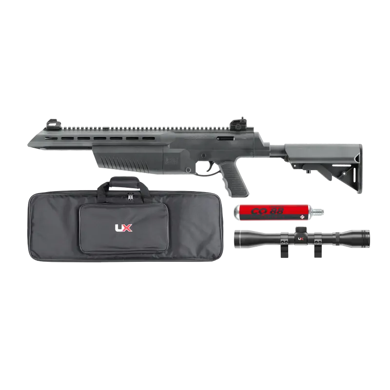 PACK UMAREX AIRJAVELIN CO2 AVEC LUNETTE + CO2 88G + FOURREAU UX
