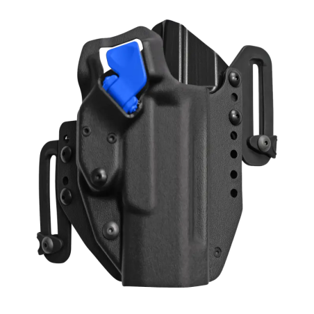 HOLSTER POLYMERE A RETENTION, SECURITE LTG PRO BLEUE - PDP 4.5''/5''- DROITIER
