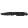 COUTEAU PLIANT WALTHER Q5 STEEL FRAME FOLDER BLACKWASH SERRATED