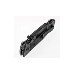 COUTEAU PLIANT WALTHER Q5 STEEL FRAME FOLDER BLACKWASH SERRATED