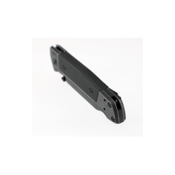 COUTEAU PLIANT WALTHER Q5 STEEL FRAME FOLDER BLACKWASH SERRATED