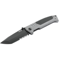 COUTEAU PLIANT WALTHER PDP TANTO FOLDER TUNGSTEN GREY - PARTIELLEMENT CRANTEE