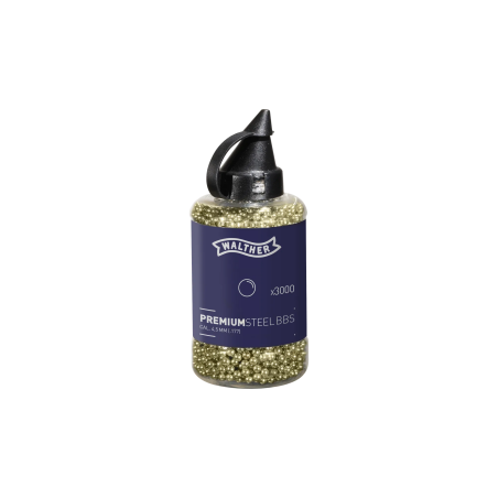 BILLES WALTHER PREMIUM BB GOLD STEEL CAL 4.5 MM 0.36G X3000