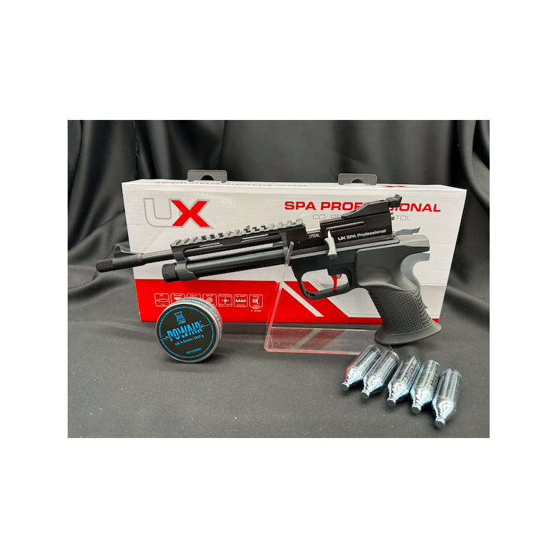 PACK PRÊT A TIRER "Nouveauté 2026" PISTOLET SPA PROFESSIONAL CO2 CAL 5.5MM UMAREX