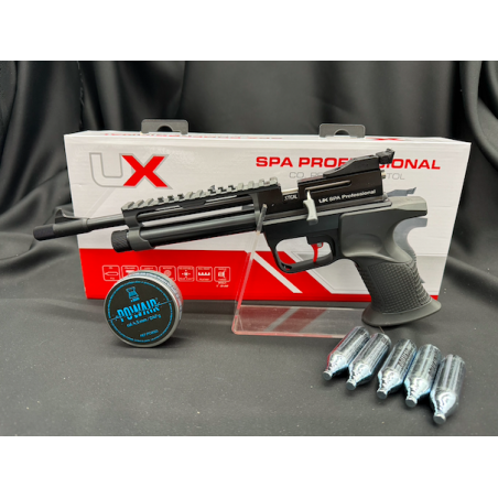 PACK PRÊT A TIRER "Nouveauté 2026" PISTOLET SPA PROFESSIONAL CO2 CAL 5.5MM UMAREX