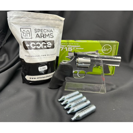 COLOMBISPORTS - REVOLVER 6MM DAN WESSON 715 4'' CO2 SILVER