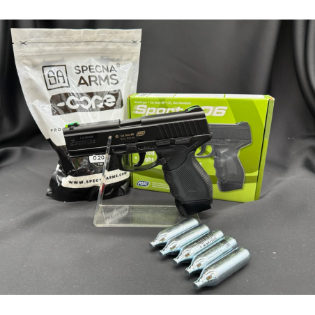 PISTOLET 6MM SPORT 106 RESSORT NOIR - AIRSOFT