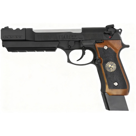 PISTOLET 6MM GAZ M9 BIOHAZARD LONG NOIR - AIRSOFT