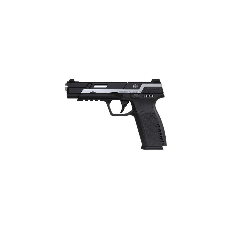 PISTOLET 6MM PIRANHA MK I SILVER - AIRSOFT