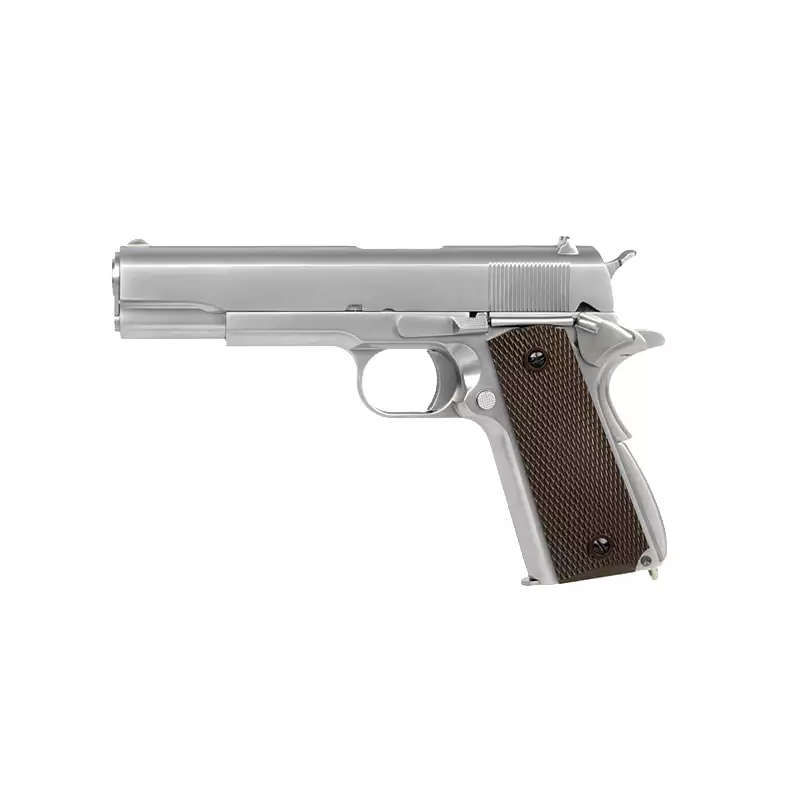 PISTOLET 6MM GAZ 1911 SILVER - AIRSOFT