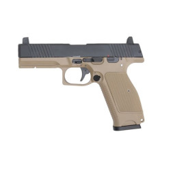 PISTOLET 6MM MKW BLOWBACK METAL NOIR ET TAN - AIRSOFT