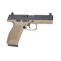PISTOLET 6MM MKW BLOWBACK METAL NOIR ET TAN - AIRSOFT
