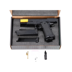 PISTOLET 6MM SA-VGP19 VAPOR OPTIC READY BLACK AND GOLD - AIRSOFT
