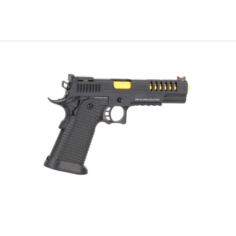 PISTOLET 6MM SA-VGP25 VAPOR OPTIC READY BLACK AND GOLD - AIRSOFT