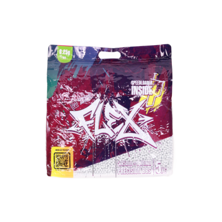 BILLES BIO 0.25G FLEX PRECISION EN SACHET DE 5KG AVEC SPEED LOADER