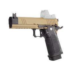 Pistolet ARCTURUS TEMPEST 4.3'' HI-CAPA GBB DG™ DUTY GRADE BLK/TAN OPTIC READY -AIRSOFT