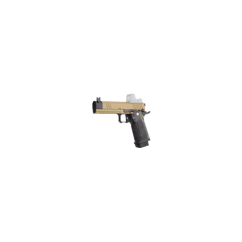 Pistolet ARCTURUS TEMPEST 4.3'' HI-CAPA GBB DG™ DUTY GRADE BLK/TAN OPTIC READY -AIRSOFT
