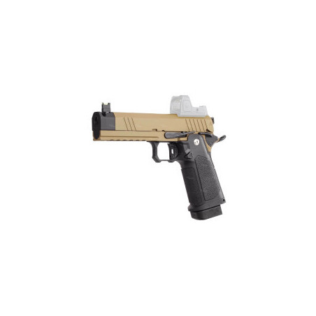 Pistolet ARCTURUS TEMPEST 4.3'' HI-CAPA GBB DG™ DUTY GRADE BLK/TAN OPTIC READY -AIRSOFT