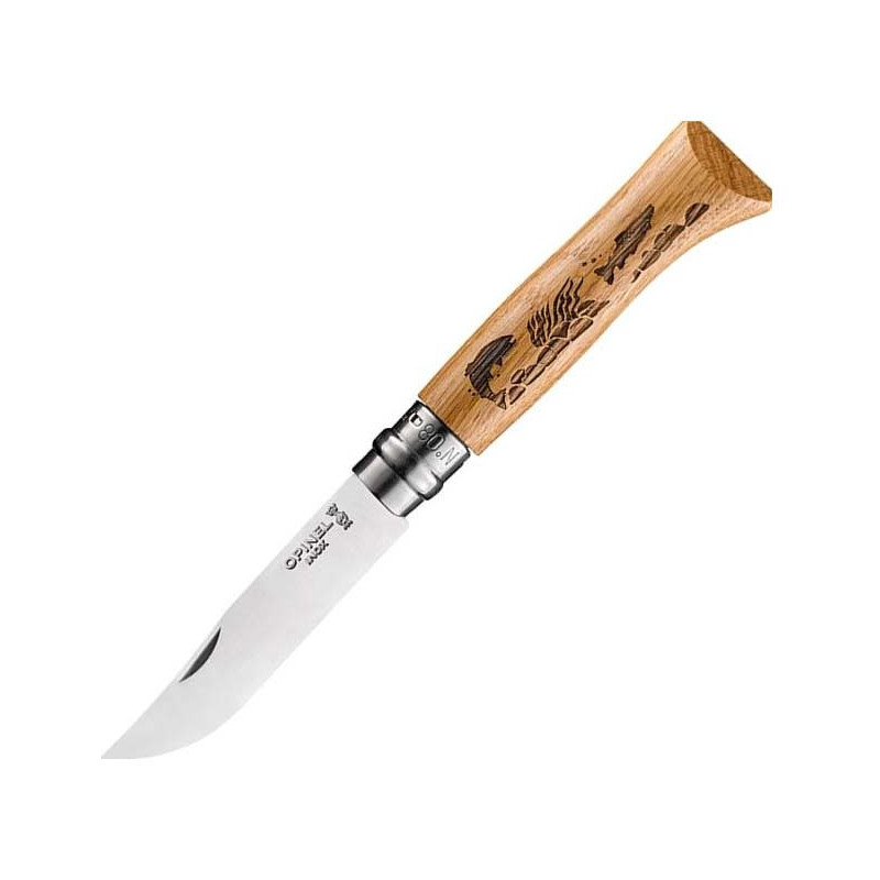 OPINEL COUTEAU N°8 VRI ANIMALIA POISSON