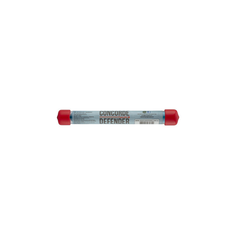 CAL. 50 - BILLES DE DÉFENSE CAOUTCHOUC- TUBE DE 10 BILLES
