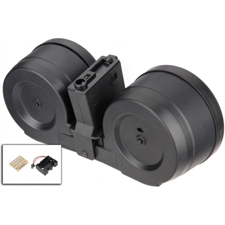 LANCER TACTICAL DRUM C-MAG M4 2500 - AIRSOFT