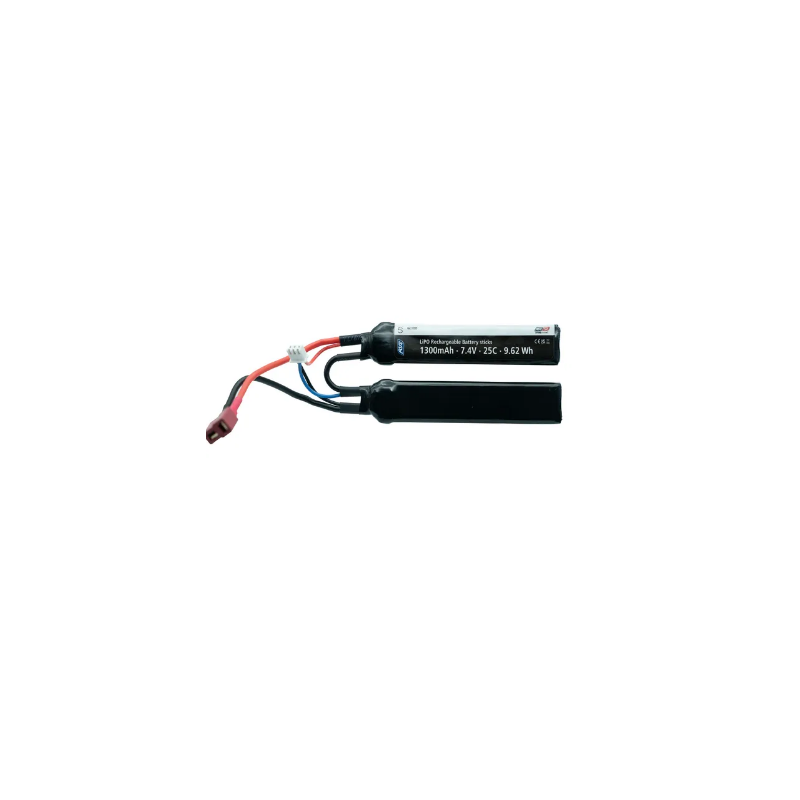BATTERIE LI-PO 7.4V 1300 MAH 2 STICKS T DEAN