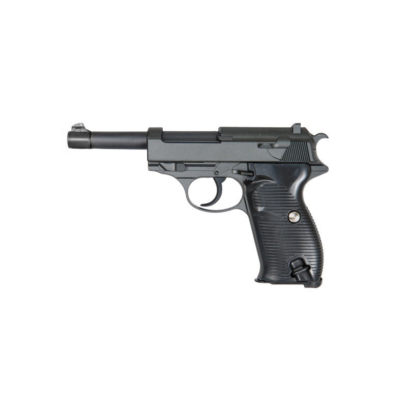 PISTOLET AIRSOFT G21 P38 NOIR FULL MÉTAL - AIRSOFT