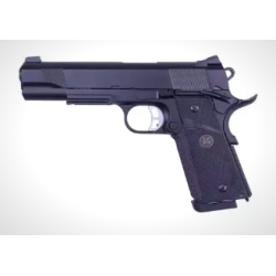 Colombsports - PISTOLET 6MM KJ TAC MASTER GAZ METAL NOIR