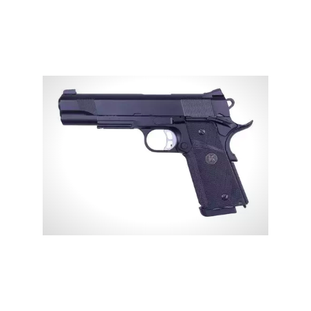 Colombsports - PISTOLET 6MM KJ TAC MASTER GAZ METAL NOIR