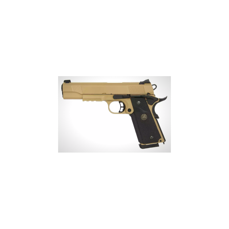 Colombsports - PISTOLET 6MM TAC MASTER GAZ METAL TAN