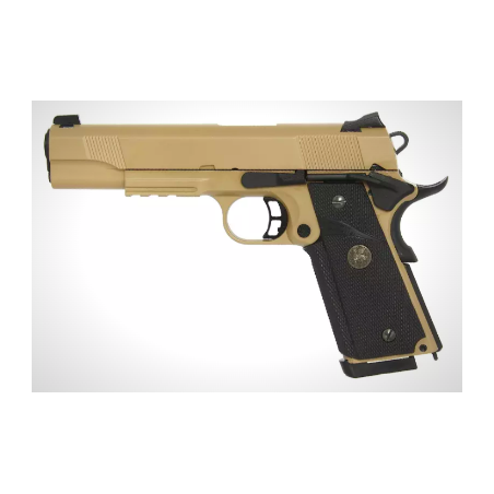 Colombsports - PISTOLET 6MM TAC MASTER GAZ METAL TAN