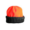 BONNET POLAIRE REVERSIBLE VERT/ORANGE FLUO