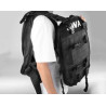 SAC A DOS TRANSFORMABLE EN GILET NOIR